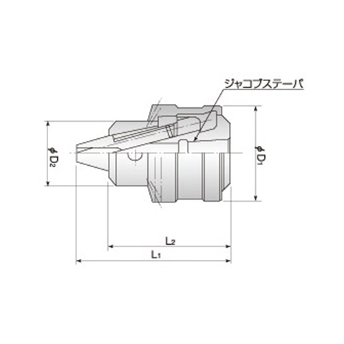 D1：φ52.5mm　　　　D2：φ38mm\nL1：87mm　　　　　L2：68mm