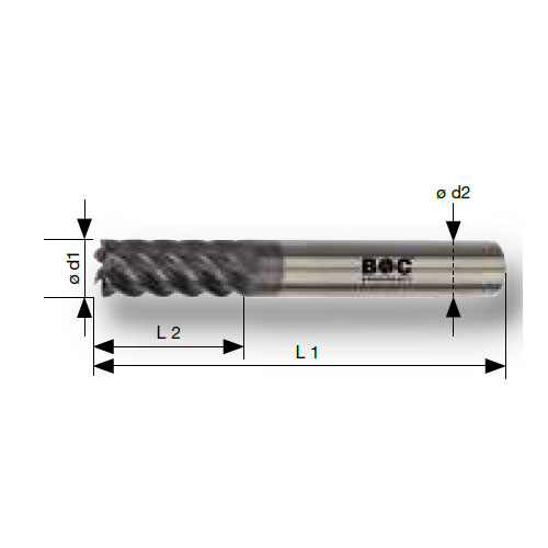 φd1：5mm　L1：57mm　L2：13mm　φd2：6mm
