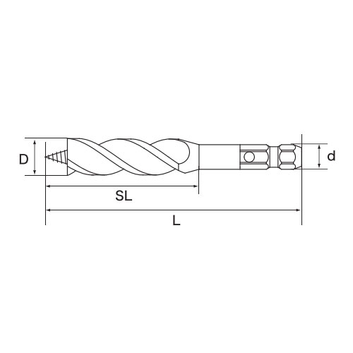 D：27mm　L：250mm　SL：180mm　d：12mm