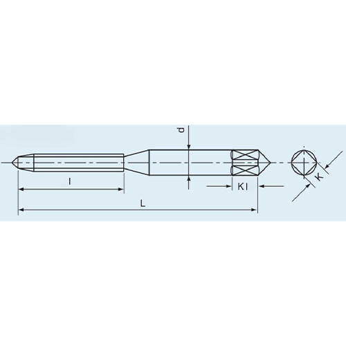 L：44mm　　　l：16mm\nd：3mm　　　K：2.5mm\nKl：5mm
