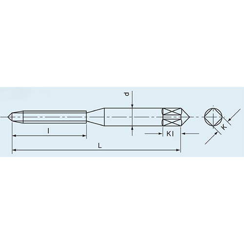 L：61mm　　　l：24mm\nd：6mm　　　K：4.5mm\nKl：7mm