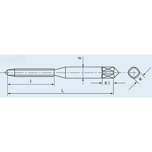 L：40mm　　　l：15mm\nd：3mm　　　K：2.5mm\nKl：5mm