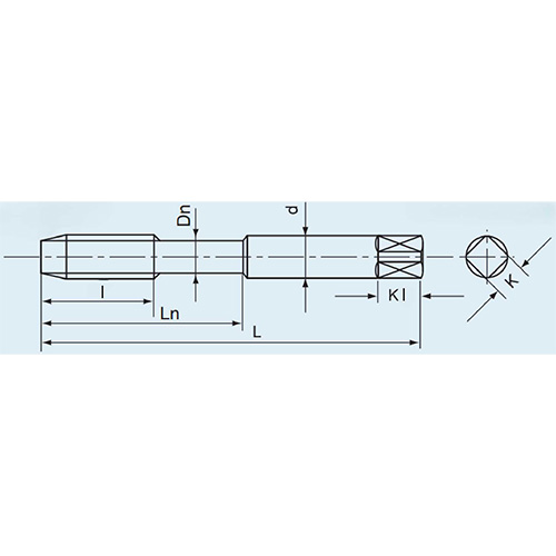L：75mm　　　　　l：24mm\nd：7mm　　　 　　Ln：34mm\nDn：6.7mm　　　　K：5.5mm\nKl：8mm