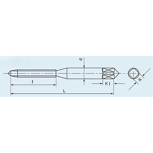 L：46mm　　　l：18mm\nd：4mm　　 　K：3.2mm\nKl：6mm