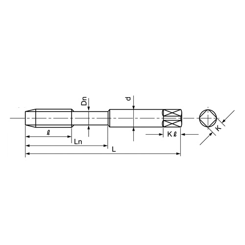 L：82mm　　　l：29mm\nd：8.5mm　　　　Ln：41mm\nDn：8.2mm 　　K：6.5mm\nKl：9mm