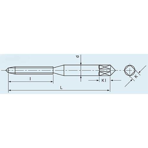 L：46mm　　　　　l：18mm\nd：4mm　　　　　K：3.2mm\nKl：6mm
