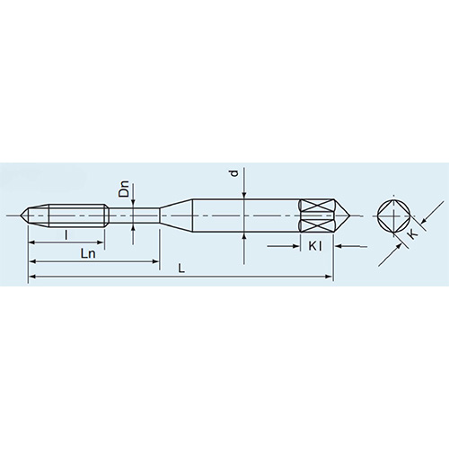 L：61mm　　　　　　l：19mm\nd：6mm　　　　　 　Ln：27mm\nDn：4.8mm　　　　　K：4.5mm\nKl：7mm