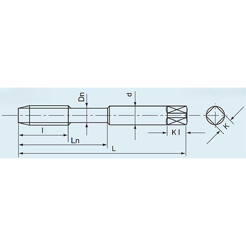 L：70mm　　　　　　l：22mm\nd：6.2mm　　　　 　Ln：30mm\nDn：5.9mm　　　　　K：5mm\nKl：8mm
