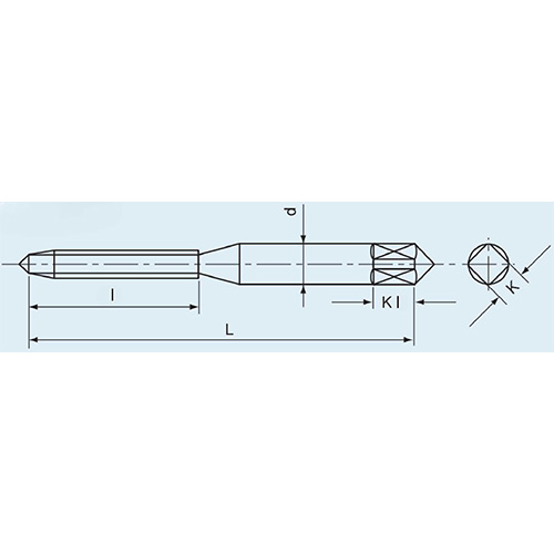 6L：46mm　　　　l：18mm\nd：4mm　　　　　K：3.2mm\nKl：6mm\n