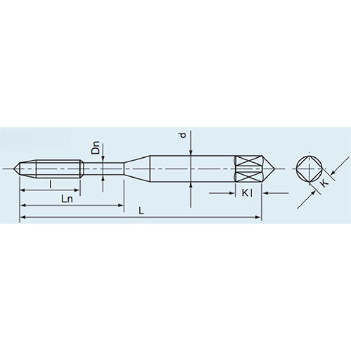 L：61mm　　　　　　l：19mm\nd：6mm　　　　　 　Ln：27mm\nDn：4.8mm　　　　　K：4.5mm\nKl：7mm