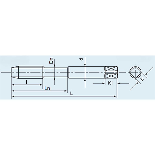 L：82mm　　　　　　l：29mm\nd：8.5mm　　　　 　Ln：41mm\nDn：8.2mm　　　　　K：6.5mm\nKl：9mm