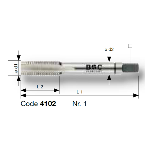 φd1：G 1.1/4”×11　　L1：125mm　　L2：40mm\nφd2：40mm　　■：24.0mm