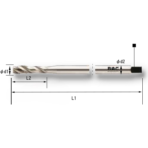 φd1：M5×0.8mm　　L1：120mm　　L2：8mm\nφd2：6.0mm　　　■：4.9mm　