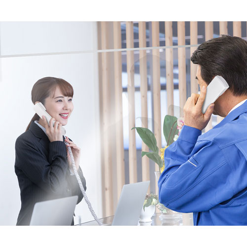 パーテーション越しや窓越しの会話、内線使用に最適