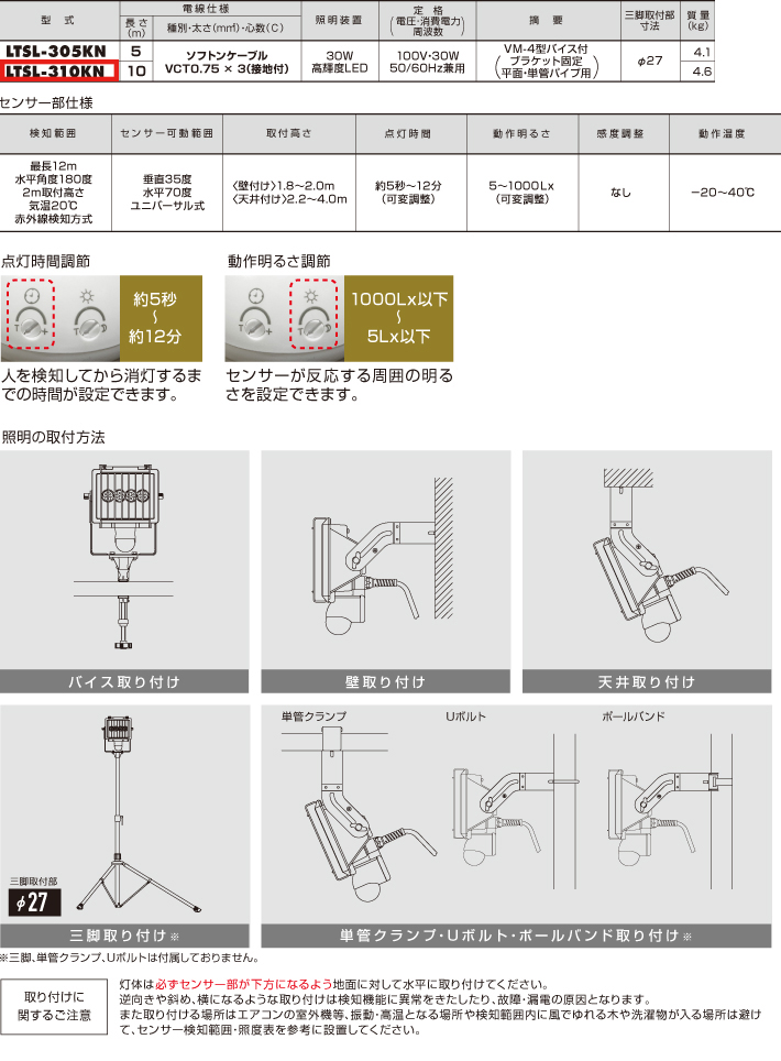 エスコ ESCO 2灯 LEDセンサーライト（ソーラー充電式） EA864CB-44C [I260227] 通販 