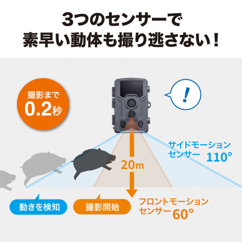 EA864CD-142｜[単3x8本] センサー付暗視カメラ(防水型)のページ -