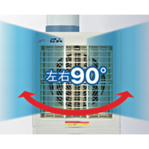 オートスイング機能で左右約90°自動でスイングします。