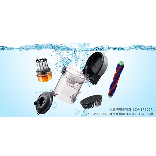 ダストケースは分解でき、水洗い可能です。\n［からまんブラシ］もヘッドから取り外し、水洗いできます。