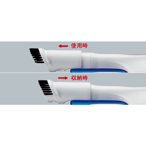 隅や溝掃除にも便利なワンタッチブラシ\n※本商品色はブラックです。