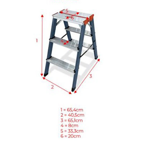 600x340mm/0.3m 作業台 アルミ製 EA903XD-1 エスコ ESCO EA903XD-120｜600x340mm⁄1.2m⁄3段 作業台のページ -