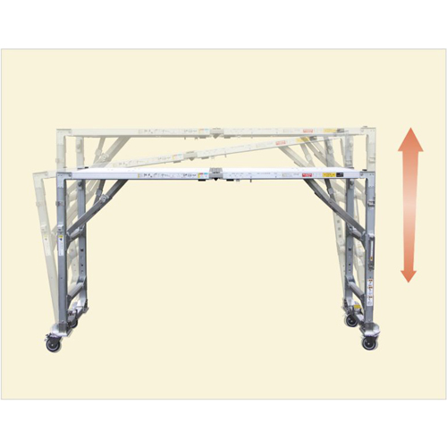 垂直高は60mmピッチで5段階