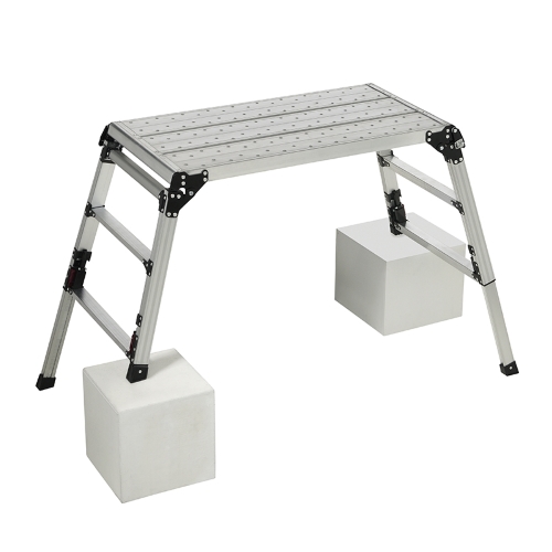 四脚すべて6mmピッチで脚の長さが調節でき、段差がある場所でもフラットな足場が確保できます。