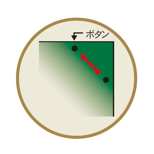 ボタンを留めると縁が立ち上がり、トレイ形状になります。