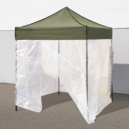 【別売】オプション商品の透明サイドシート使用例