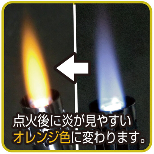 炎が見えて安全