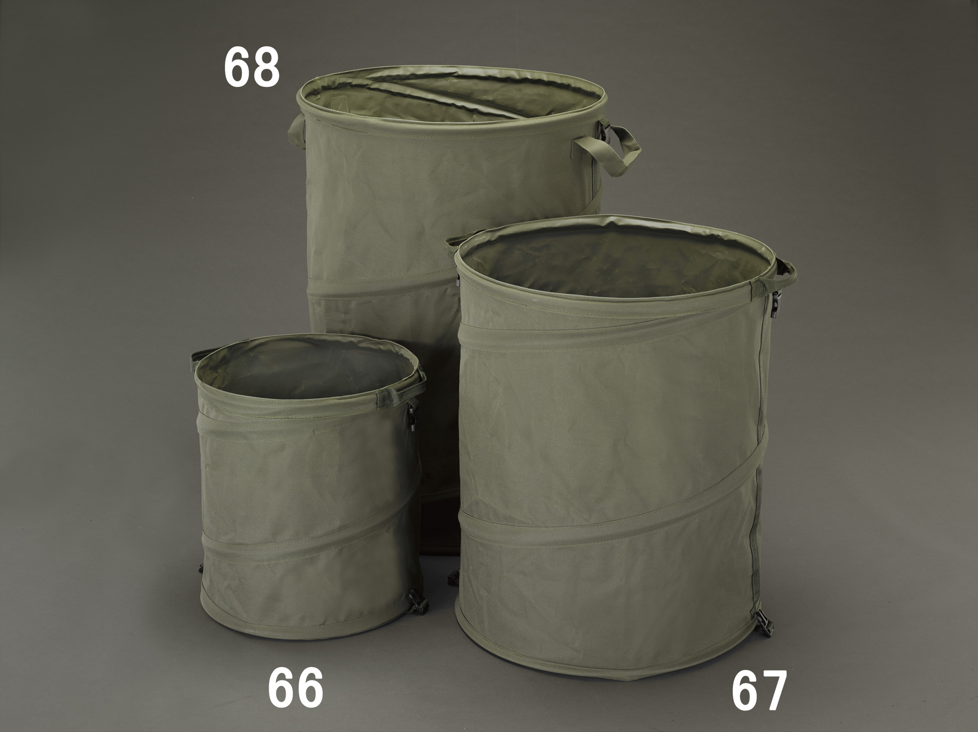 EA925M-66｜φ400x450mm/ 56L 雑納バケツ(折畳式/OD色)のページ -