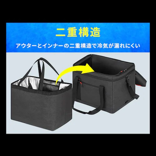 ・インナー：PEVAシート（防水）／8層エアロゲル（断熱）／ポリエステルキャンバス（撥水）\n・アウター：EPE15mm（断熱）／アルミ蒸着PETフィルム＋EPE（遮熱）／ポリエステルキャンバス（撥水）