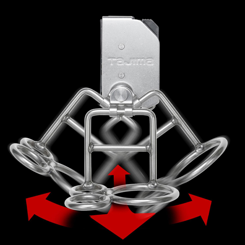 体の動きを邪魔しない自在ジョイントを採用