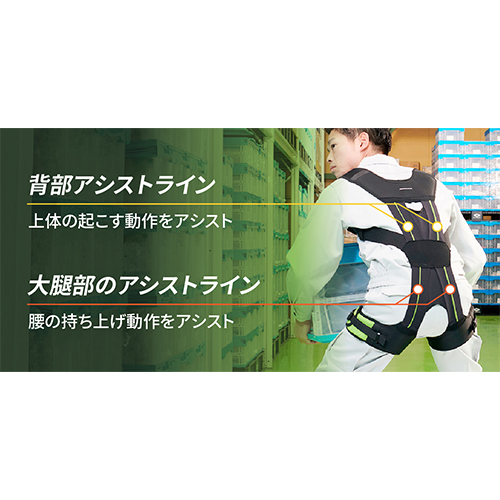 背中から太もも裏にかけて高反発ゴムを配置