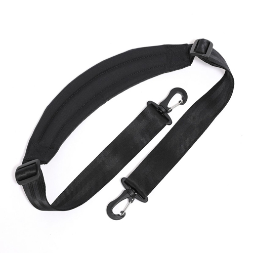 着脱可能なショルダーベルトは肩あて付きで、重量負荷を分散し肩へかかる負担を軽減します。