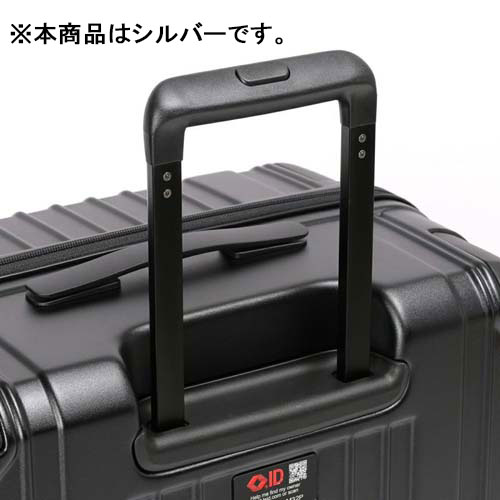 伸縮ハンドルは3段階調節、スライドスイッチで簡単にロック、アンロック可能。