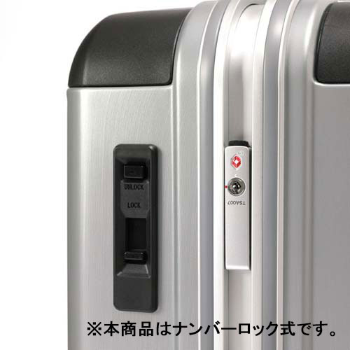 本体側面に設置されたスライドスイッチで簡単に前面側の2輪のロック・アンロックができます。