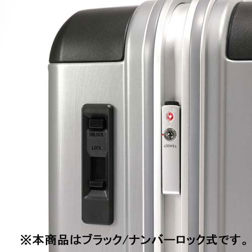 本体側面に設置されたスライドスイッチで簡単に前面側の2輪のロック・アンロックができます。