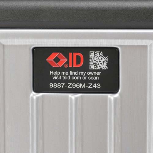 荷物の紛失時に発見率が向上するトラベルセントリーID付き。