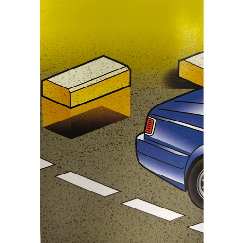 車止めブロックの接着