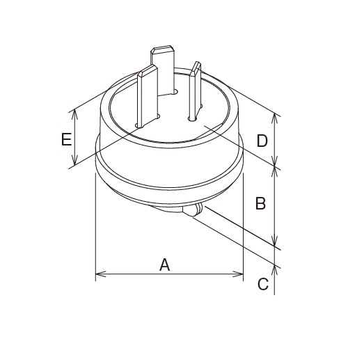 A：φ38mm　　　B：21mm　　　C:約13mm\nD：17mm　　　E：21.4mm