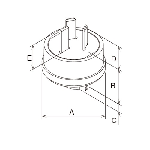 A：φ52.5mm　　　B：27mm　　　C：14mm\nD：20mm　　　E：23mm