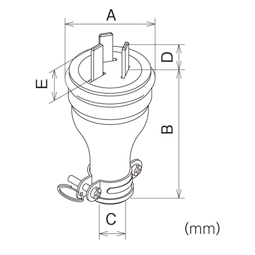 A：φ69mm　　　B：100mm　　　C：φ14.5～16mm \nD：30mm　　　E：33mm
