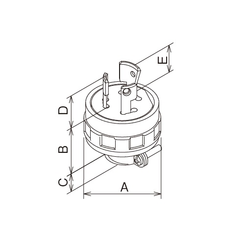 A：φ54mm　　　B：24mm　　　C：14mm\nD：18mm　　　E：21mm