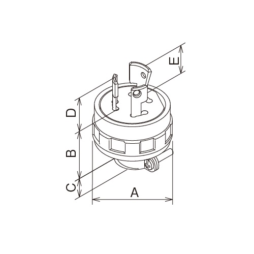A：φ45.5mm　　　B：23mm　　　C：14mm\nD：18mm　　　E：－