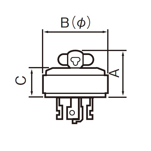 A：57.5mm　　　B：62.5mm　　　C：44mm