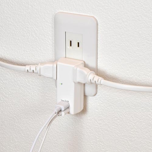 過電流保護機能で過電流等の異常発生時は出力が自動遮断され、安心です。