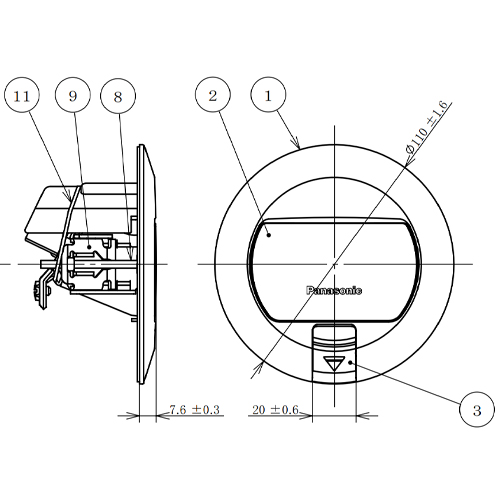 単位：mm\n※①②③⑧⑨⑪は図面をご確認ください。