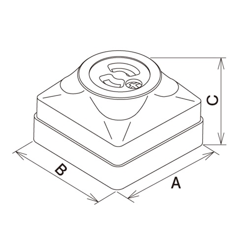A：70mm　　　B：70mm　　　C：43mm