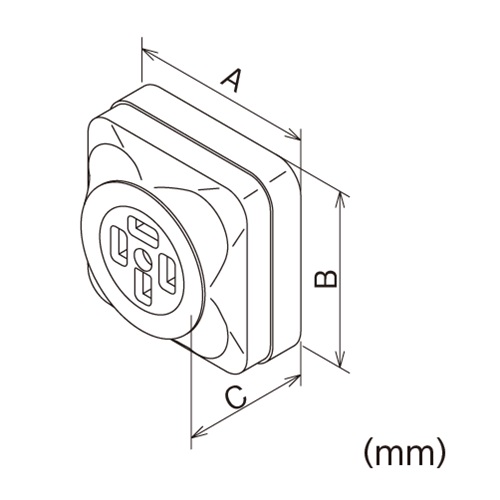A：54mm　　　B：54mm　　　C：33mm