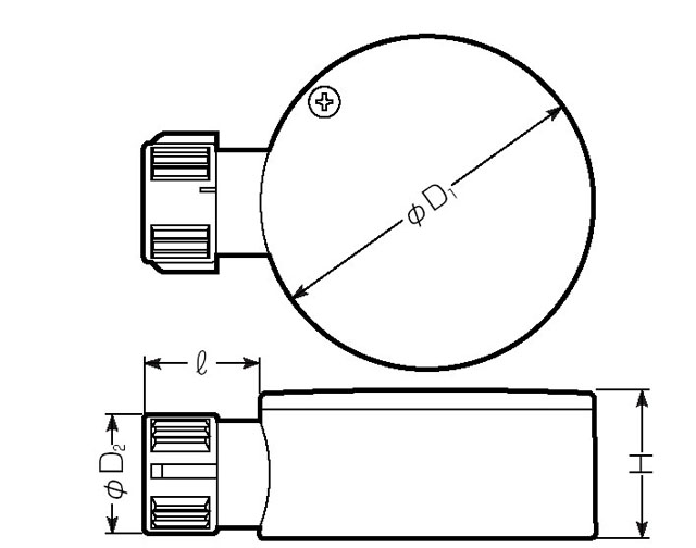 D1：φ87mm　　　D2：φ31.4mm\nH：39mm　　　　l：30.1mm